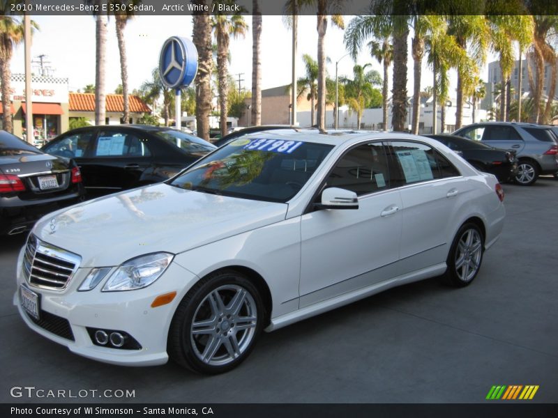 Arctic White / Black 2010 Mercedes-Benz E 350 Sedan