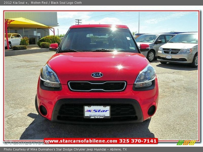 Molten Red / Black Soul Logo Cloth 2012 Kia Soul +