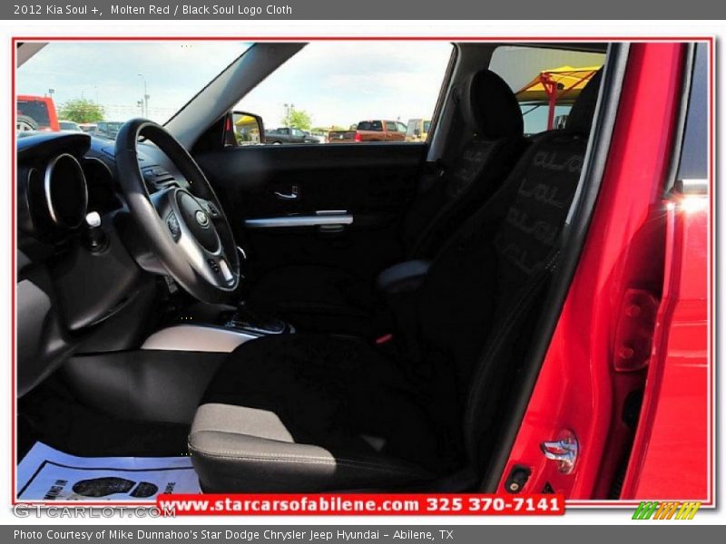 Molten Red / Black Soul Logo Cloth 2012 Kia Soul +