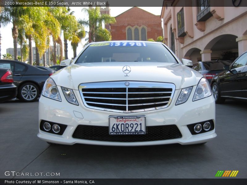 Arctic White / Black 2010 Mercedes-Benz E 350 Sedan