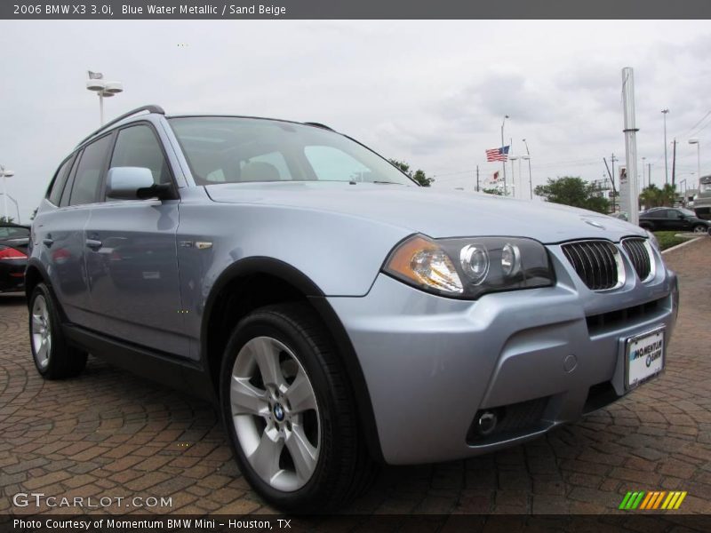 Blue Water Metallic / Sand Beige 2006 BMW X3 3.0i
