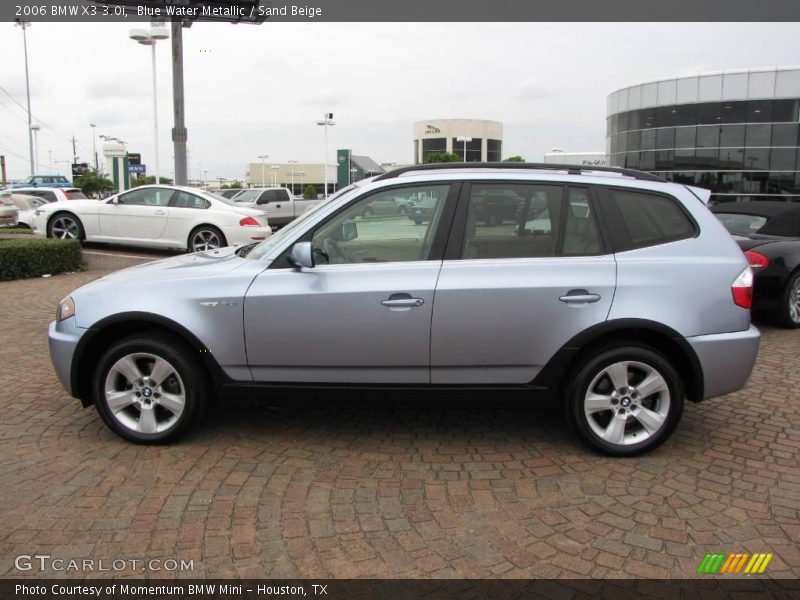 Blue Water Metallic / Sand Beige 2006 BMW X3 3.0i