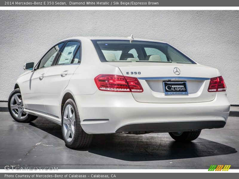 Diamond White Metallic / Silk Beige/Espresso Brown 2014 Mercedes-Benz E 350 Sedan