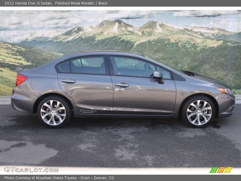 Polished Metal Metallic / Black 2012 Honda Civic Si Sedan