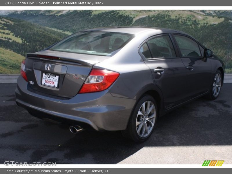 Polished Metal Metallic / Black 2012 Honda Civic Si Sedan