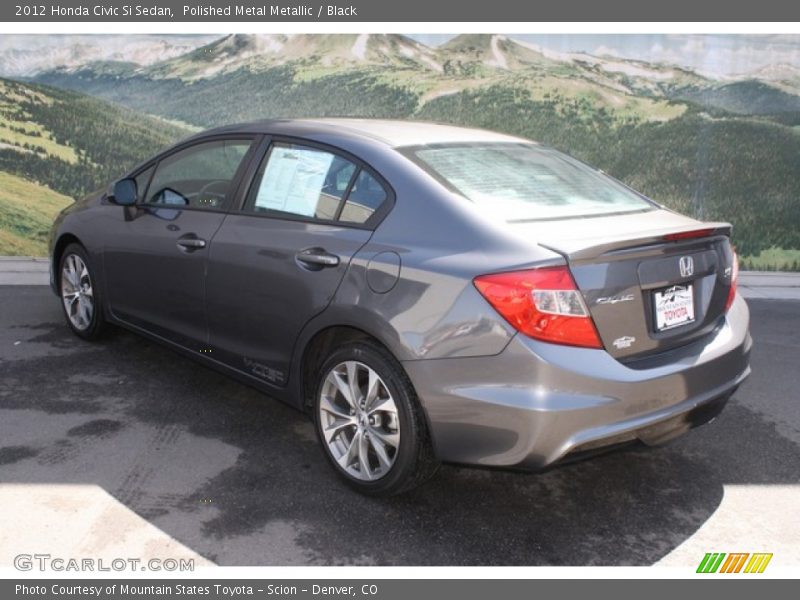 Polished Metal Metallic / Black 2012 Honda Civic Si Sedan