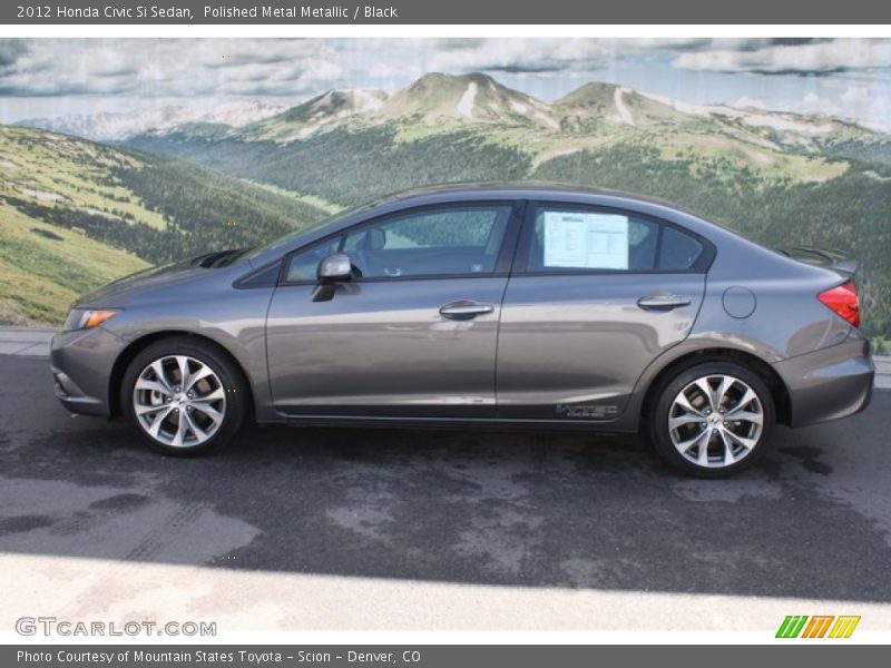Polished Metal Metallic / Black 2012 Honda Civic Si Sedan