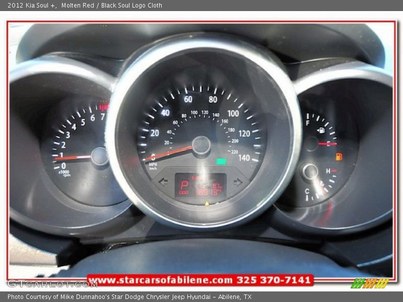 Molten Red / Black Soul Logo Cloth 2012 Kia Soul +