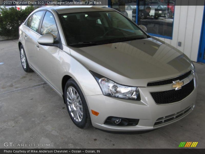 Champagne Silver Metallic / Jet Black 2013 Chevrolet Cruze ECO