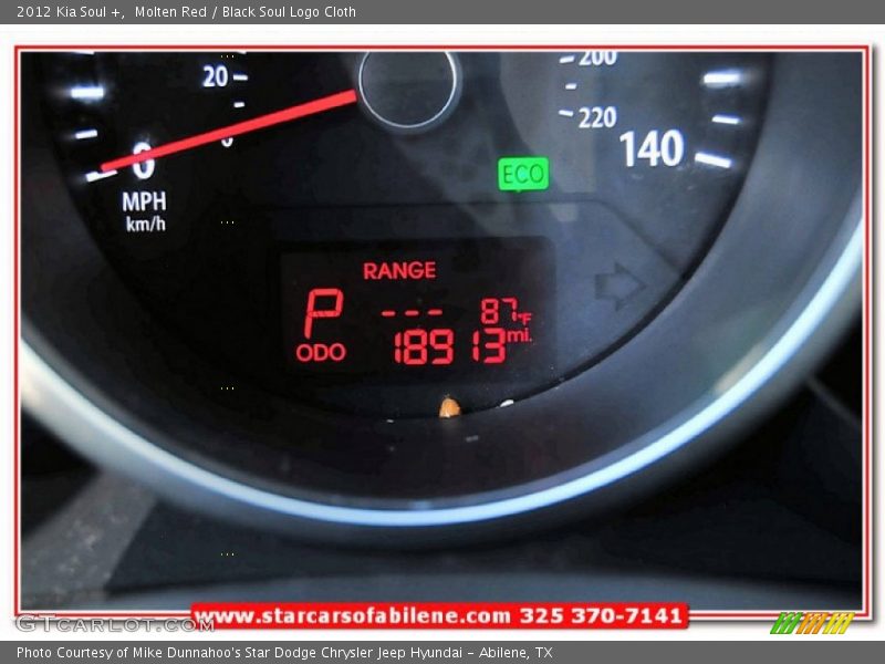 Molten Red / Black Soul Logo Cloth 2012 Kia Soul +