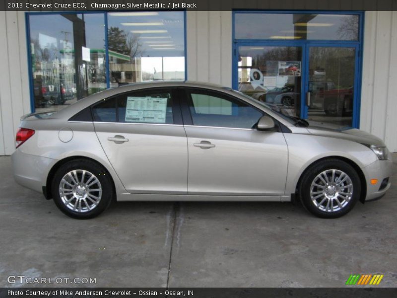 Champagne Silver Metallic / Jet Black 2013 Chevrolet Cruze ECO