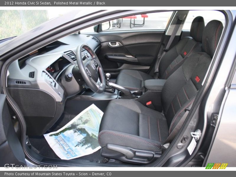 Polished Metal Metallic / Black 2012 Honda Civic Si Sedan