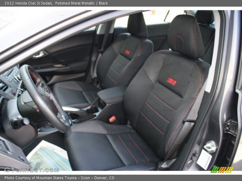 Polished Metal Metallic / Black 2012 Honda Civic Si Sedan