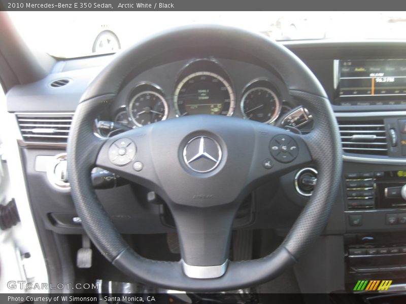 Arctic White / Black 2010 Mercedes-Benz E 350 Sedan