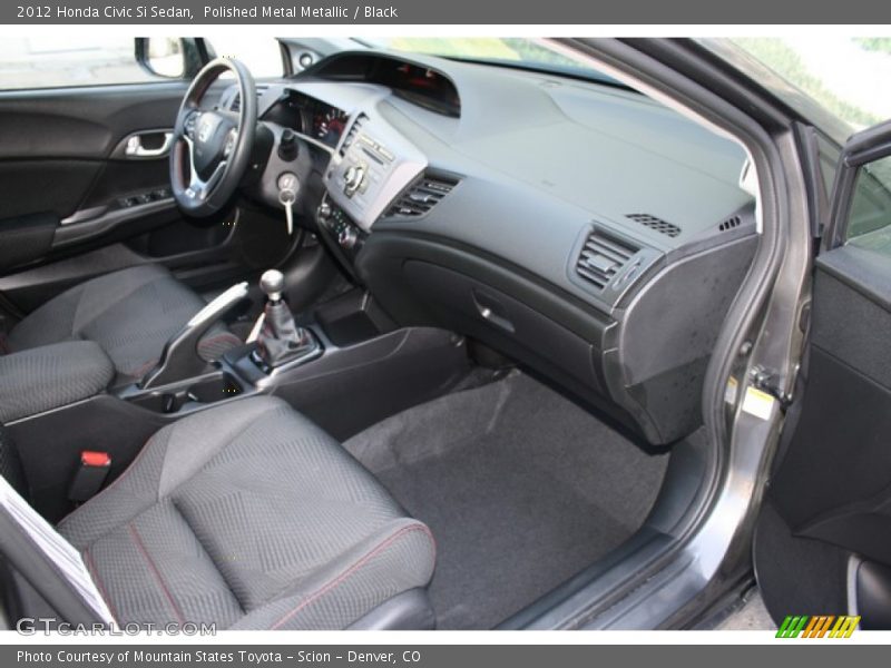 Polished Metal Metallic / Black 2012 Honda Civic Si Sedan