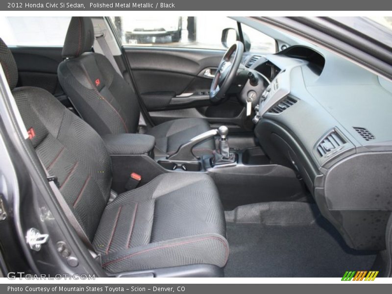 Polished Metal Metallic / Black 2012 Honda Civic Si Sedan