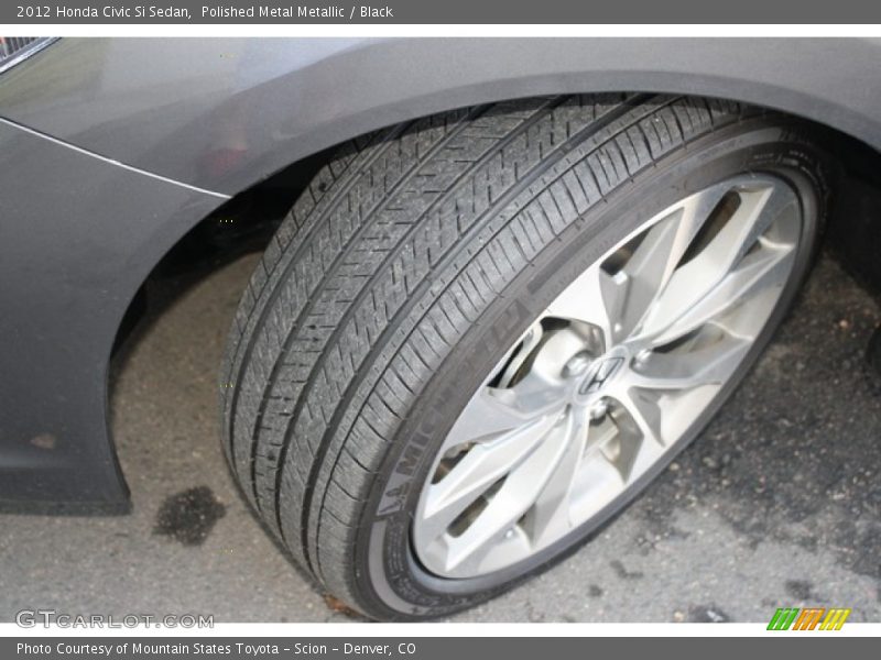 Polished Metal Metallic / Black 2012 Honda Civic Si Sedan