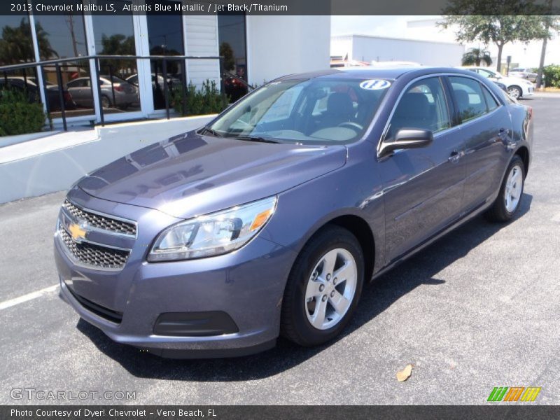 Atlantis Blue Metallic / Jet Black/Titanium 2013 Chevrolet Malibu LS