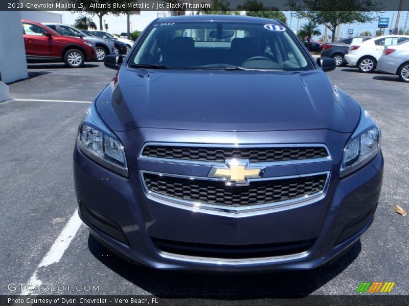 Atlantis Blue Metallic / Jet Black/Titanium 2013 Chevrolet Malibu LS