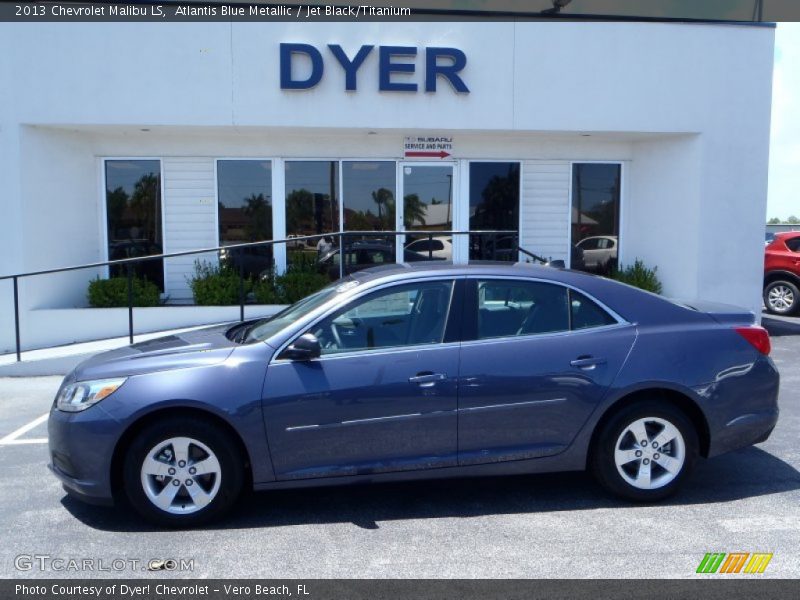 Atlantis Blue Metallic / Jet Black/Titanium 2013 Chevrolet Malibu LS