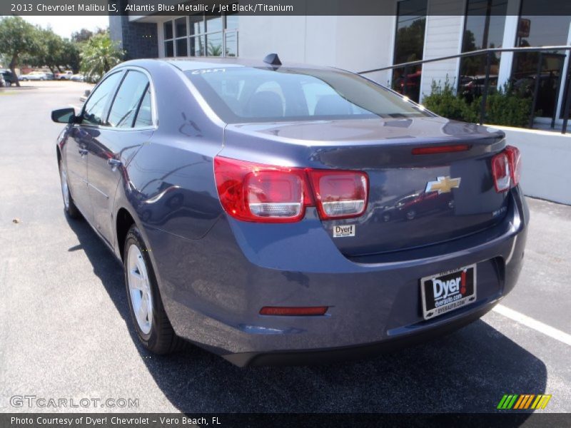 Atlantis Blue Metallic / Jet Black/Titanium 2013 Chevrolet Malibu LS