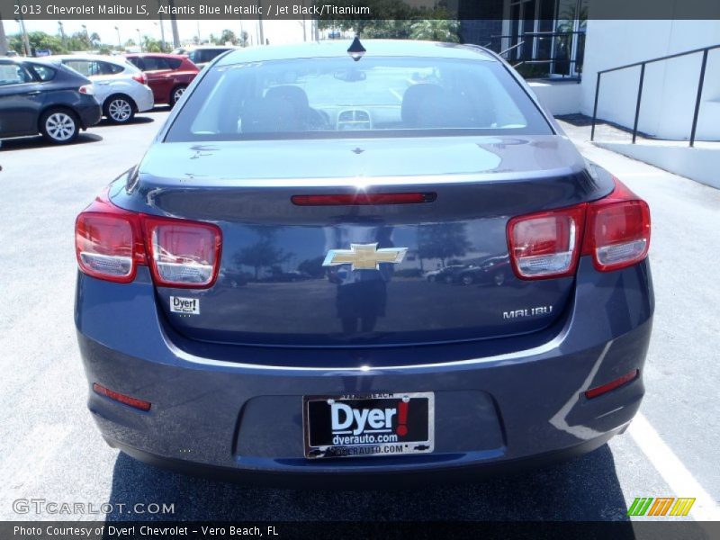 Atlantis Blue Metallic / Jet Black/Titanium 2013 Chevrolet Malibu LS
