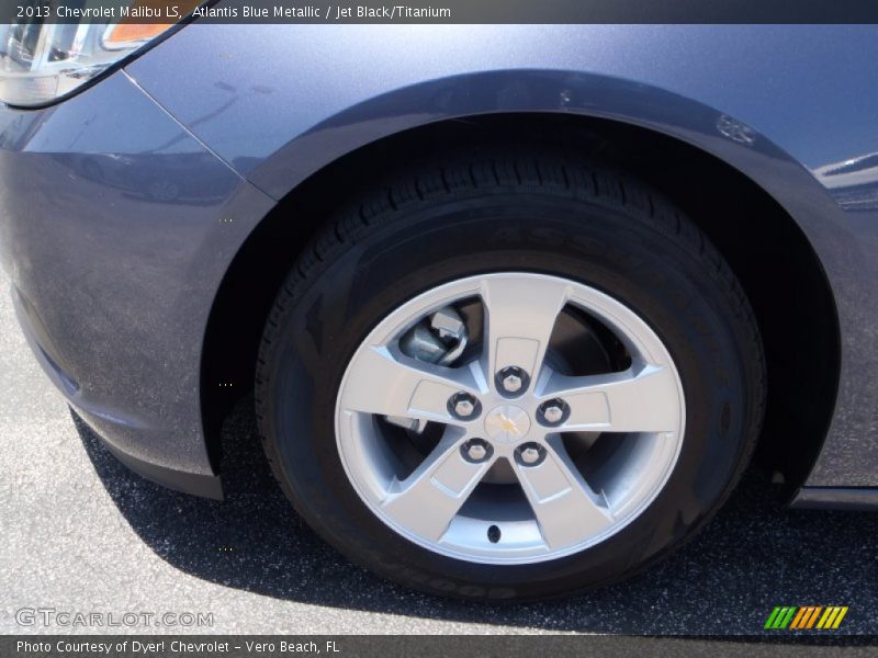 Atlantis Blue Metallic / Jet Black/Titanium 2013 Chevrolet Malibu LS