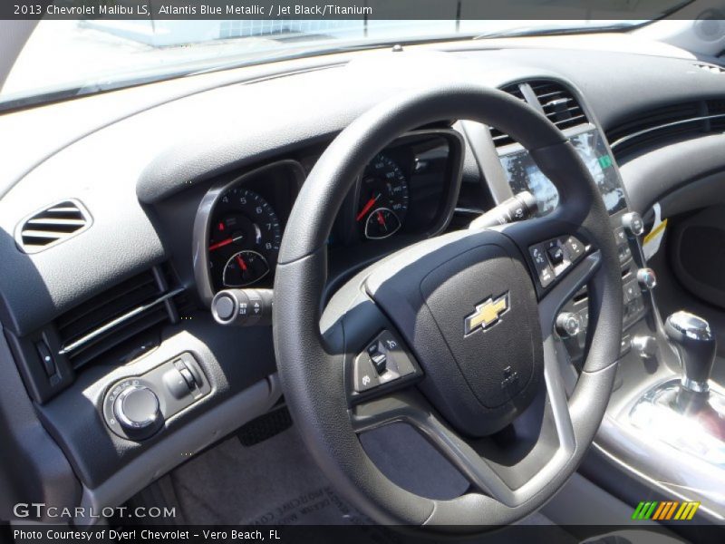 Atlantis Blue Metallic / Jet Black/Titanium 2013 Chevrolet Malibu LS