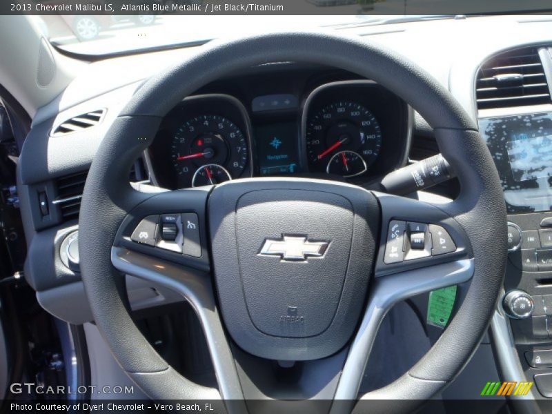 Atlantis Blue Metallic / Jet Black/Titanium 2013 Chevrolet Malibu LS