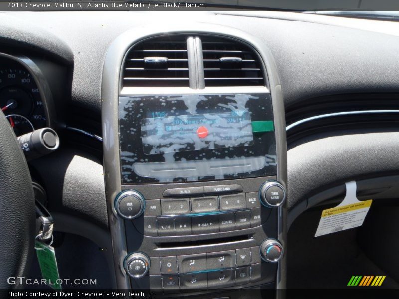 Atlantis Blue Metallic / Jet Black/Titanium 2013 Chevrolet Malibu LS