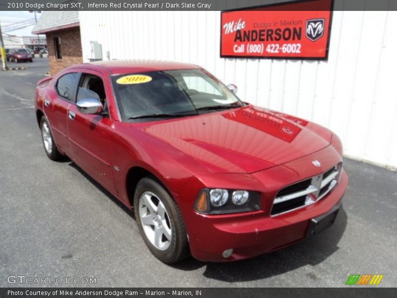 Inferno Red Crystal Pearl / Dark Slate Gray 2010 Dodge Charger SXT