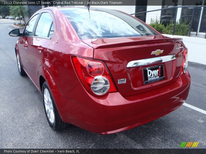 Crystal Red Tintcoat / Jet Black/Dark Titanium 2013 Chevrolet Sonic LT Sedan