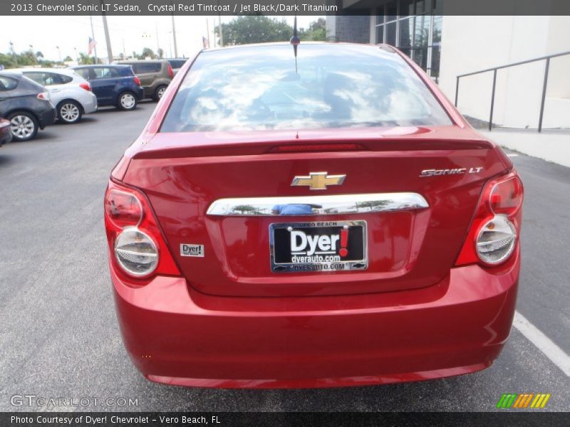Crystal Red Tintcoat / Jet Black/Dark Titanium 2013 Chevrolet Sonic LT Sedan