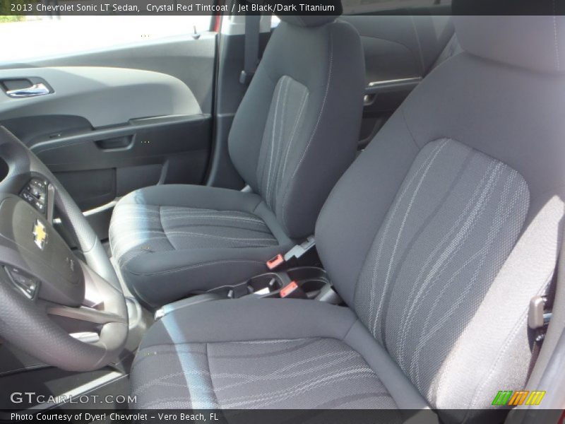 Crystal Red Tintcoat / Jet Black/Dark Titanium 2013 Chevrolet Sonic LT Sedan