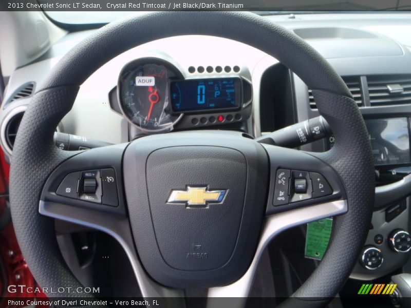 Crystal Red Tintcoat / Jet Black/Dark Titanium 2013 Chevrolet Sonic LT Sedan