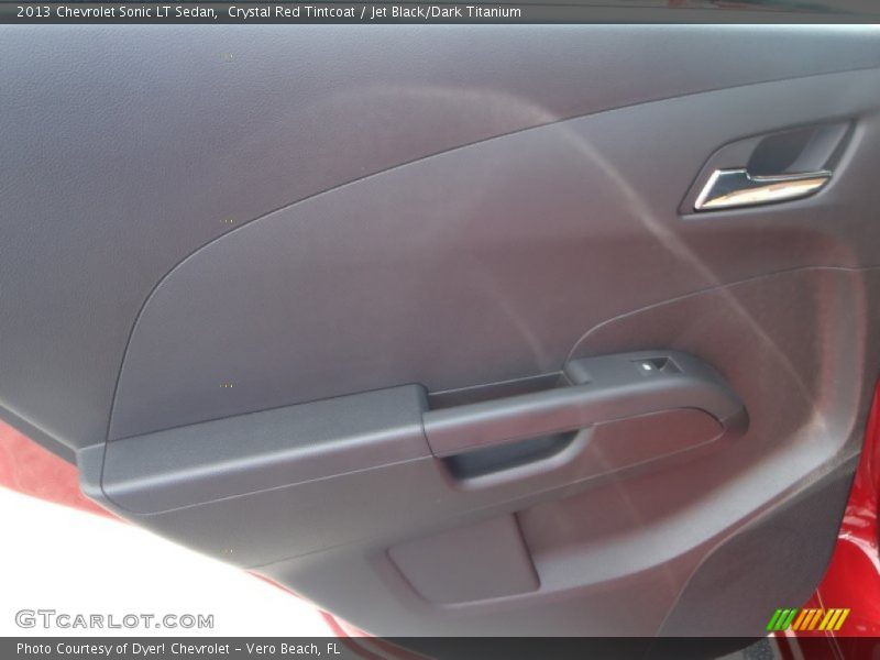 Crystal Red Tintcoat / Jet Black/Dark Titanium 2013 Chevrolet Sonic LT Sedan