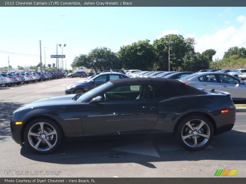 Ashen Gray Metallic / Black 2013 Chevrolet Camaro LT/RS Convertible