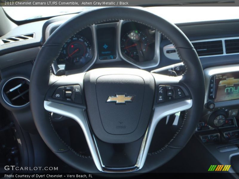 Ashen Gray Metallic / Black 2013 Chevrolet Camaro LT/RS Convertible
