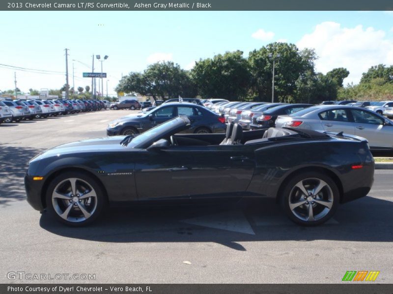 Ashen Gray Metallic / Black 2013 Chevrolet Camaro LT/RS Convertible