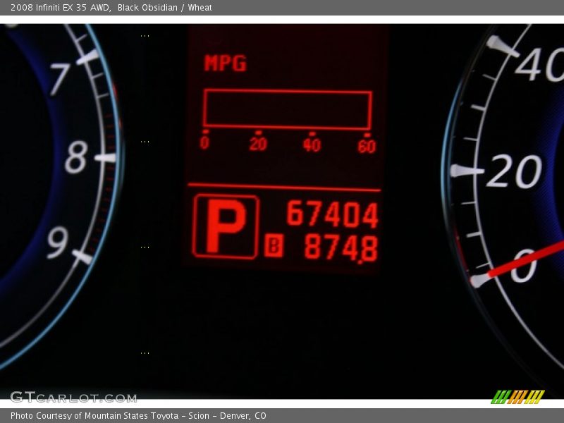 Black Obsidian / Wheat 2008 Infiniti EX 35 AWD