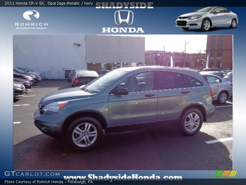 Opal Sage Metallic / Ivory 2011 Honda CR-V EX