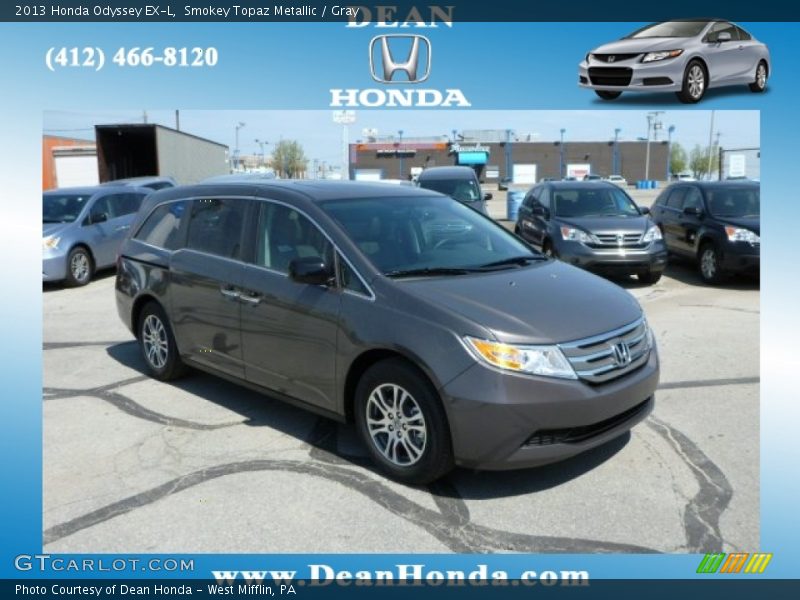 Smokey Topaz Metallic / Gray 2013 Honda Odyssey EX-L