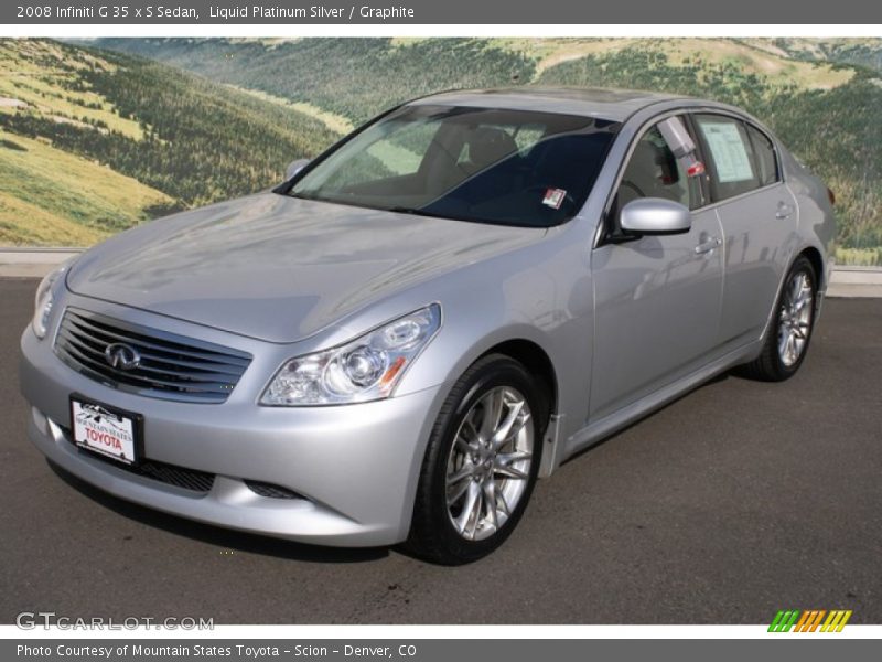 Liquid Platinum Silver / Graphite 2008 Infiniti G 35 x S Sedan