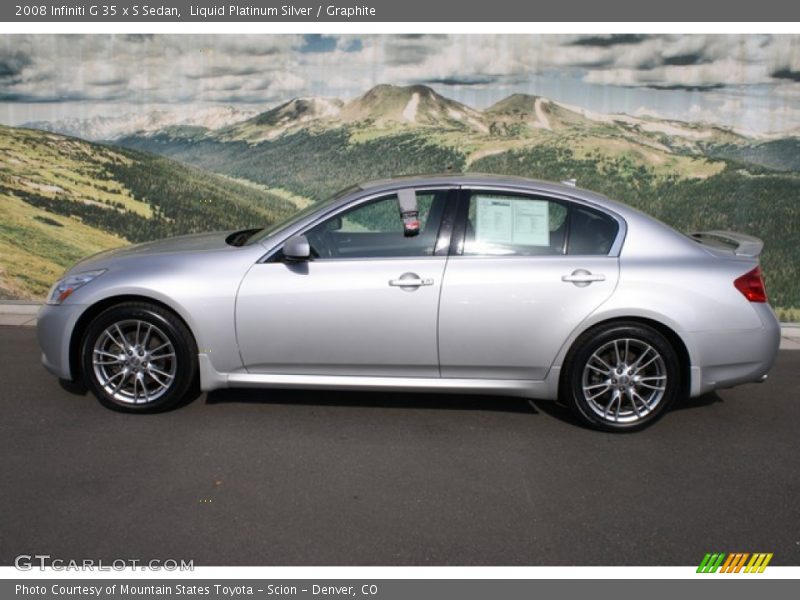 Liquid Platinum Silver / Graphite 2008 Infiniti G 35 x S Sedan