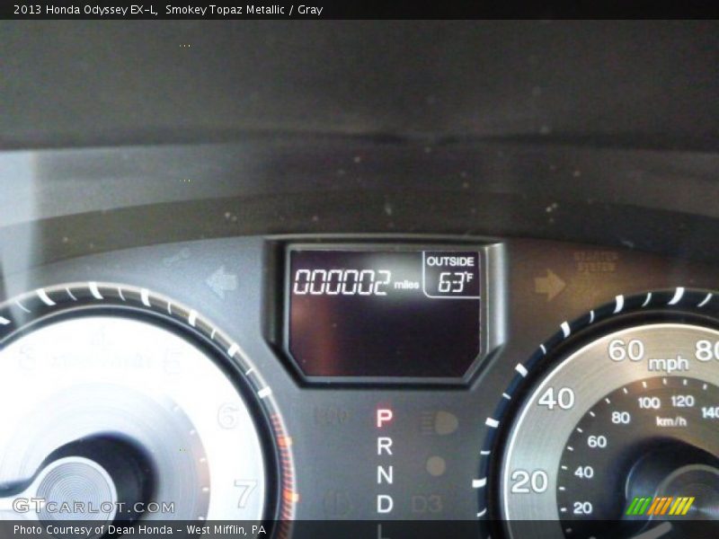 Smokey Topaz Metallic / Gray 2013 Honda Odyssey EX-L