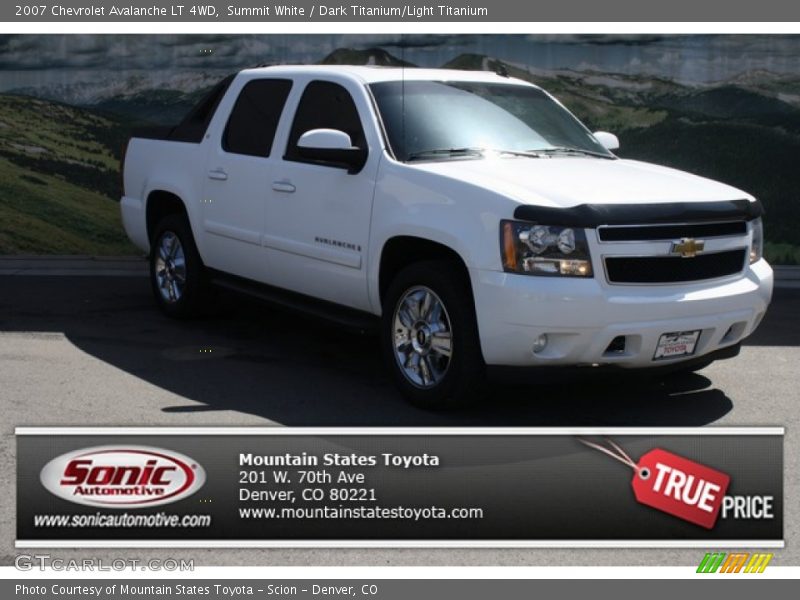 Summit White / Dark Titanium/Light Titanium 2007 Chevrolet Avalanche LT 4WD