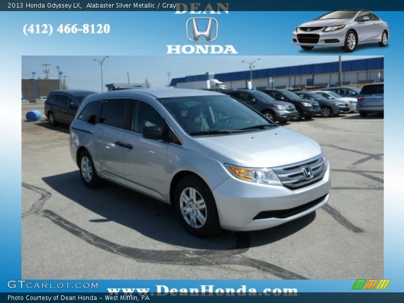Alabaster Silver Metallic / Gray 2013 Honda Odyssey LX