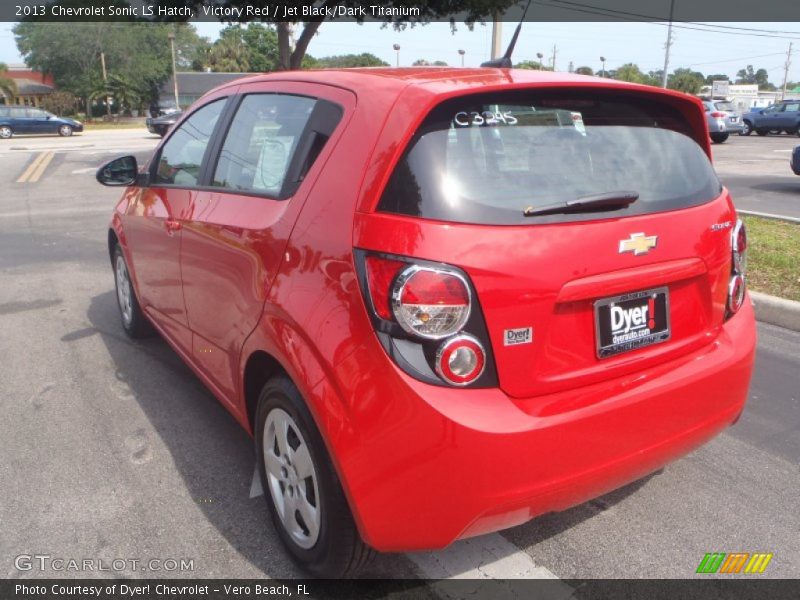Victory Red / Jet Black/Dark Titanium 2013 Chevrolet Sonic LS Hatch
