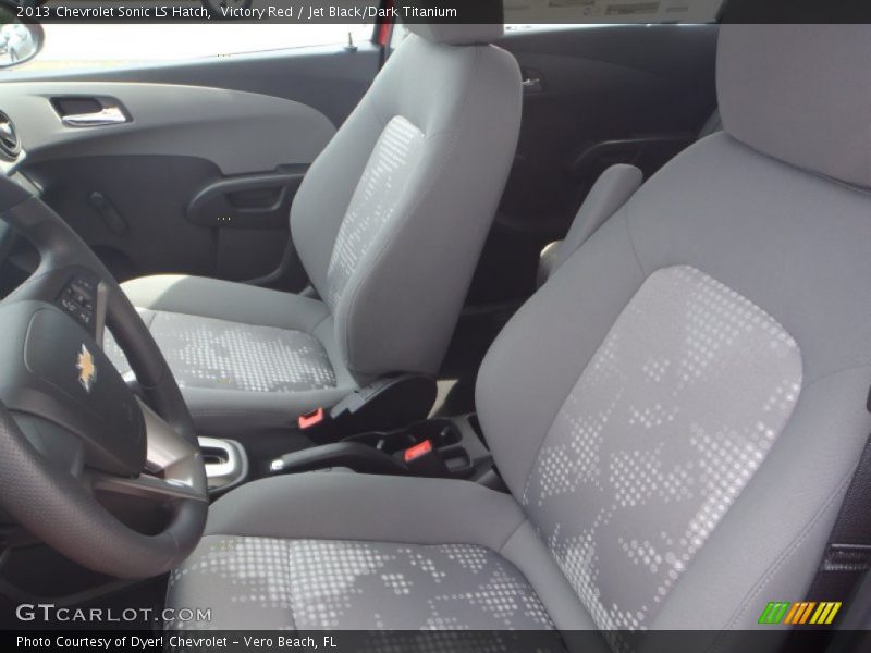 Victory Red / Jet Black/Dark Titanium 2013 Chevrolet Sonic LS Hatch