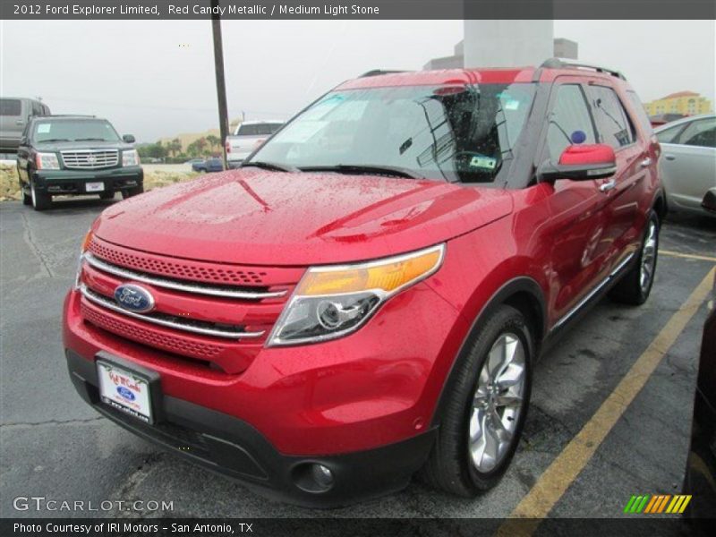 Red Candy Metallic / Medium Light Stone 2012 Ford Explorer Limited